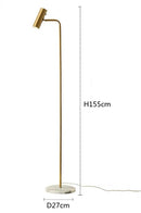 DecorBites™ Enna LED Dimmable Floor Lamp in Gold/Black/White for Minimalist Home Decor