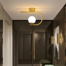 DecorBites™ Gold Glass LED Ceiling Light Simple Home Decor Living Room Bedroom Fixture