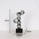 DecorBites™ Geometric Crystal Ball Desk Ornament: Abstract Crafts Crystal Artwork for Aesthetic Room Decor