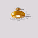 DecorBites™ Glass LED Ceiling Lamp Copper Walnut Modern Living Room Lighting Fixtures