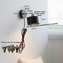 DecorBites™ Black Wood LED Wall Sconce Rotatable Stair Light, Modern Nordic Design