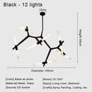 DecorBites™ Glass LED Chandelier Ceiling Light for Modern Nordic Design Home Decor