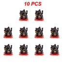 2~20PCS Wealth Waving Cat Chinese Lucky Cat Beckoning Solar Powered Small Size Crafts Home Desktop Ornaments Car Decoration