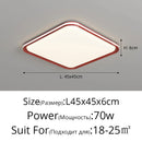 Modern white rectangular led chandelier for living room soft light
