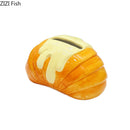 DecorBites™ Croissant Ceramic Tissue Box: Charming Table Decoration for Coffee Table and Bedside