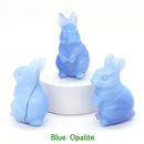 1.5" Elf Rabbit Natural Crystal Amethyst Quartz Agate Bunny Animal Craft Figurines Stone Carving Healing Reiki Home Decor Gift