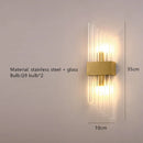 DecorBites™ Clear Crystal LED Wall Lamp Stainless Steel Sconces