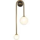 DecorBites™ Glass Ball LED Wall Lamp in Gold Iron for Modern Bedroom and Study Lighting
