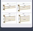 DecorBites™ Copper Swivel Towel Bars Wall Mounted Bathroom Towel Holder Rack Gold 32cm
