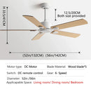 DecorBites™ 56-Inch Black Industrial Style Ceiling Fan with Remote Control for Indoor Use