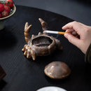DecorBites™ Crab Ceramic Ashtray & Phone Holder: Stylish Desk Decor & Smoking Accessories Gift