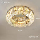 DecorBites™ Crystal Gold LED Ring Ceiling Light - Modern Luxury Home Lighting
