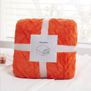 DecorBites™ Cozy Jacquard Plush Blanket: Soft Winter Sofa Throw, Office Travel Nap Shawl