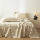 DecorBites™ Cotton & Linen Bed Sheet Set: Luxury, Skin-Friendly, All Seasons, Queen & King Sizes