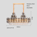 DecorBites™ Crystal LED Oval Round Chandelier Hanging Lamp - Dimmable Ceiling Pendant