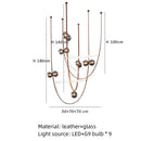 DecorBites™ Leather Chandeliers 2023 LED Minimalist Home Decor Lighting for Living Room
