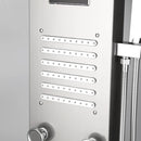 DecorBites™ Dark Grey LED Shower Panel Column with Rainfall Waterfall Spa Jets