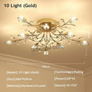 DecorBites™ Crystal Ceiling Chandelier LED Light Fixture for Living Room Bedroom Kitchen