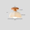 DecorBites™ Glass LED Ceiling Lamp Copper Walnut Modern Living Room Lighting Fixtures