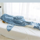 DecorBites™ Cozy Shark Blanket: Soft Flannel, Thicken, Warm Lap Sleeping Bag Pyjamas