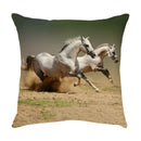 DecorBites™ Galloping Horse Pillowcase: Wild Horse Print Linen Cushion Cover for Home Decoration