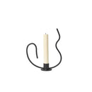 DecorBites™ Geometric Black Metal Candlestick Candelabrum - Handcrafted Home Decor & Wedding Centerpiece