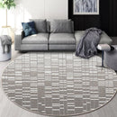 DecorBites™ Circular Geometric Cashmere Floor Mat for Living Room, Stain Resistant & Easy-Clean