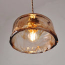 DecorBites™ Amber Glass Pendant Light with Adjustable Wire for Dining Room and Kitchen