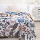 DecorBites™ Double Cotton Bohemian Throw Blanket - Lightweight & Breathable Summer Cover for Beds, Sofas, and Home Decor