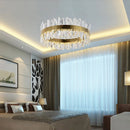 DecorBites™ Crystal LED Pendant Light Chrome/Gold Luxury Chandelier for Kitchen Living Room.