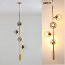 DecorBites™ Glass Ball LED Pendant Light Modern Chandelier for Living Room Decor