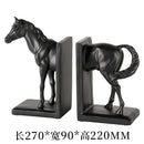 "DecorBites™ Dark Horse Stallion Resin Figurine for Home Decor Bookshelf Storage"