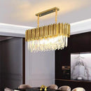 DecorBites™ Crystal LED Pendant Lights: Luxury Gold Plating Metal Hanging Lamp for Living, Dining, Bedroom