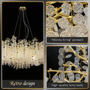 DecorBites™ Golden Money Tree Crystal Chandelier for Elegant Home Décor