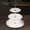 DecorBites™ Bone China Fruit Plates Set Cake Stand Buffet Snack Dishes Elegant Tableware Decor