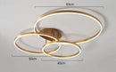 DecorBites™ Golden Coffee Round Circle LED Ceiling Light with Acrylic Lampshade - Creative Living Room Fixture