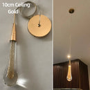 DecorBites™ Crystal Glass LED Pendant Tear Drop Light Chandelier