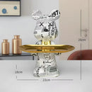 DecorBites™ Graffiti Bear Figurine: Modern Home Decor Statue for Keys Storage Shelf