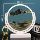 3D Moving Sand Art Painting Hourglass Round Handmade Glass Deep Sea Sandscape Quicksand Craft Sandglass Home Decoration Gifts