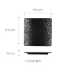 DecorBites™ Glazed Barbecue Wing Plate with Knife - Japanese Style Tray for Roast Wings and Fish