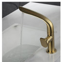 DecorBites™ Brushed Gold Basin Faucet - Brass Single Handle Bathroom Mixer Tap