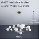 DecorBites™ Glass Ball LED Chandelier: Modern Nordic Style for Living, Dining, Kitchen, Study