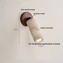 DecorBites™ Copper LED Wall Lamp: Modern Nordic Style Mirror Light with Travertine Switch