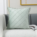 DecorBites™ Houndstooth Cushion Cover 30x50cm Black and White Bow Waist Pillow Case