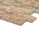 Scabos Ledger 3D Panel 6"x24" Natural Travertine Wall Tile - Full Truckload profile view