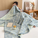 DecorBites™ Cotton Towel Blanket, Rural Printed Thin Quilt - Luxury Breathable Bedspread