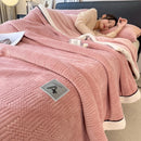 DecorBites™ Cozy Striped Knitted Velvet Blanket