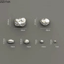 Modern gold & silver metallic rock wall hanging ornaments living room