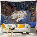 DecorBites™ Enchanted Forest Tapestry: Animals, Flowers, Moon - Home Decor