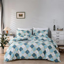 DecorBites™ Gold Print Queen Duvet Set with 2 Pillowcases - Soft & Stylish Bedding Solution